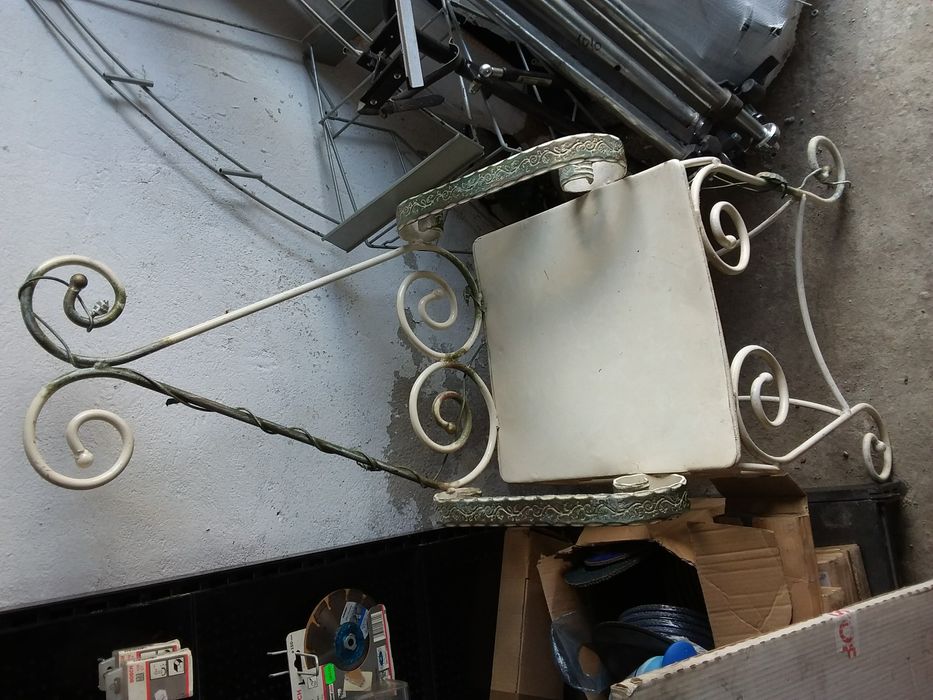 Set NOU masa cu oglinda si blat din marmura si scaun import Franta