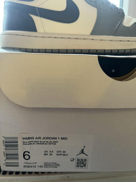Air Jordan 1 mid  diffused ble grey36,5