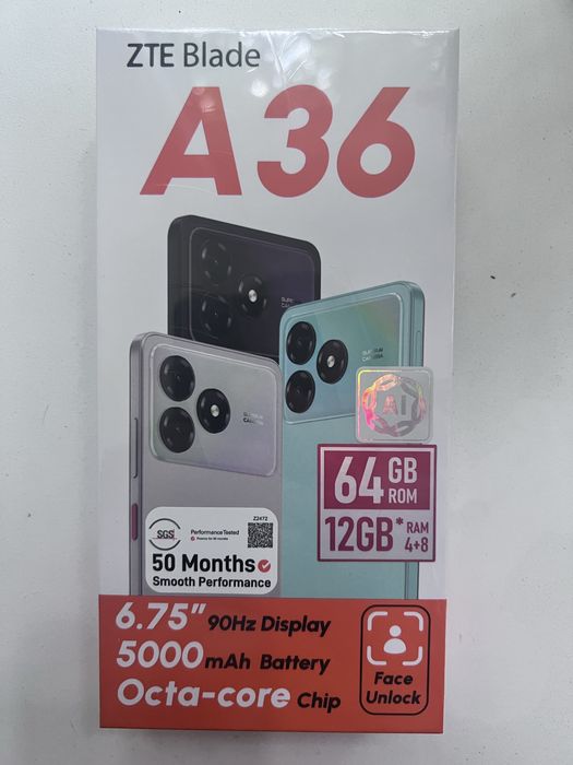 Продам новый телефон ZTE Blade A36