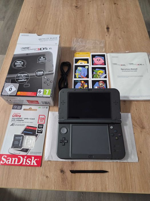 New Nintendo 3DS XL modat Sandisk ultra 128gb la cutie fara