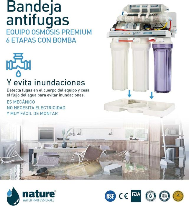 Система за обратна осмоза NATURE WATER PROFESSIONALS Premium 6 с помпа