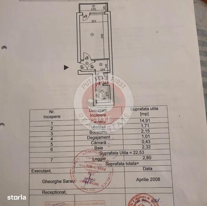 Parc Floreasca | Garsoniera | 25mp | Decomandata | U2 | B12316