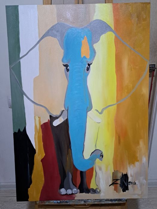 Картина маслом "Слон"