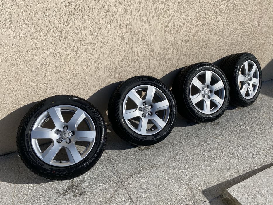 Set jante audi originale R17 cu anvelope de iarna Nokian
