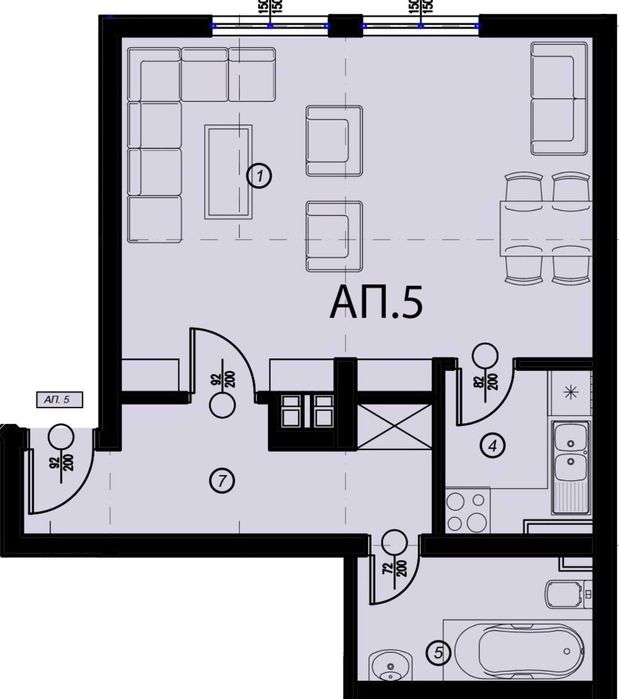 Продава се Двустаен апартамент в София, Манастирски ливади - 65 кв.м за 1959 €/кв.м - Снимка #5