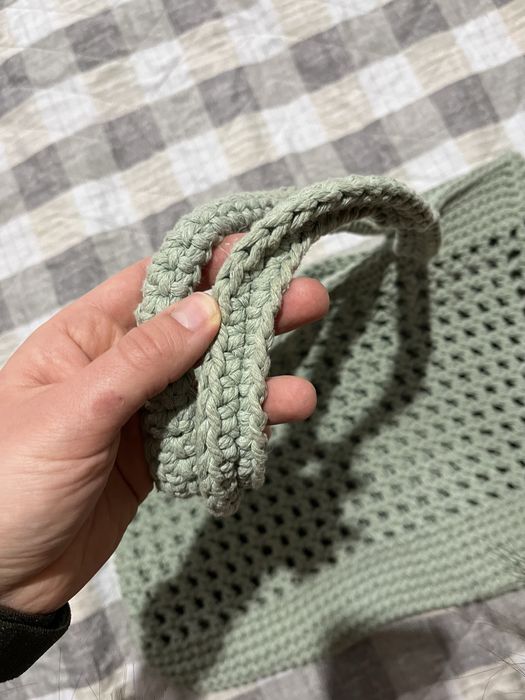 Пляжная сумка из х/б пряжи