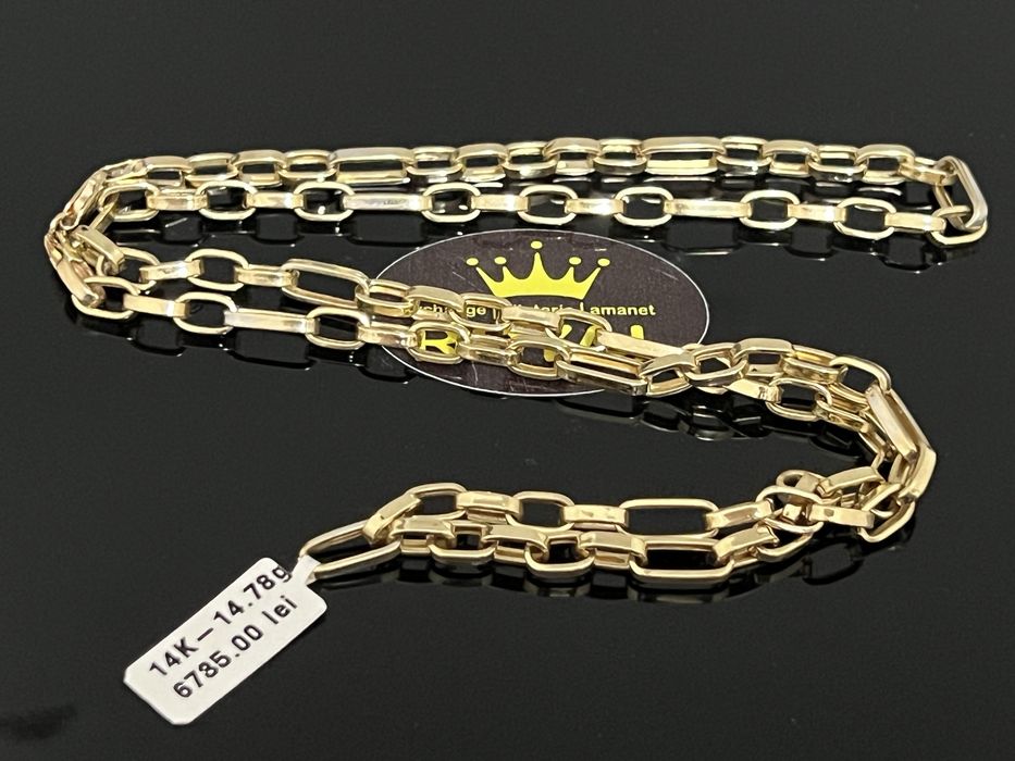 Bijuteria Royal CB : Lant barbatesc aur 14k 585  14,78 gr