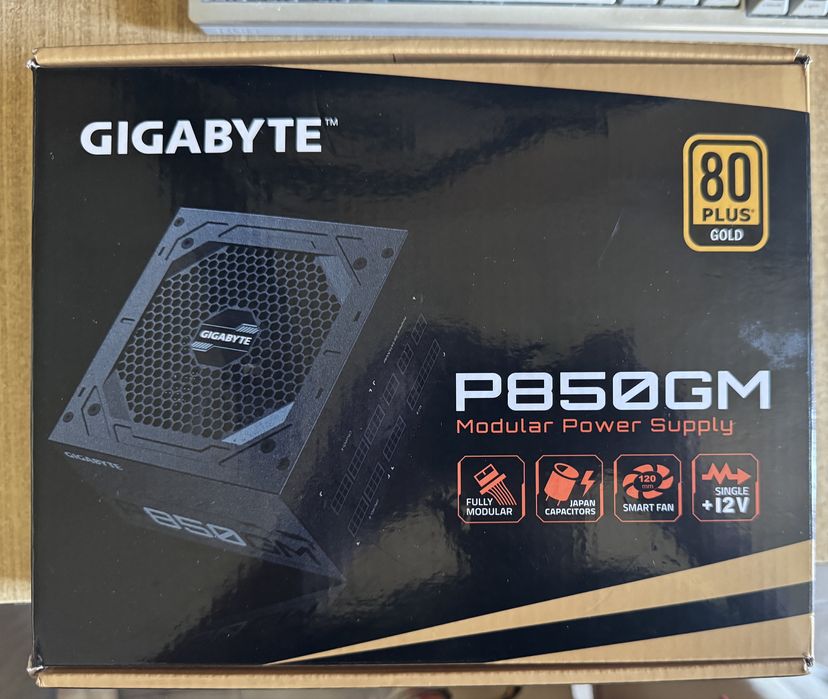 Захранване Gigabyte P850GM 80 Plus GOLD Modular/ Модуларно