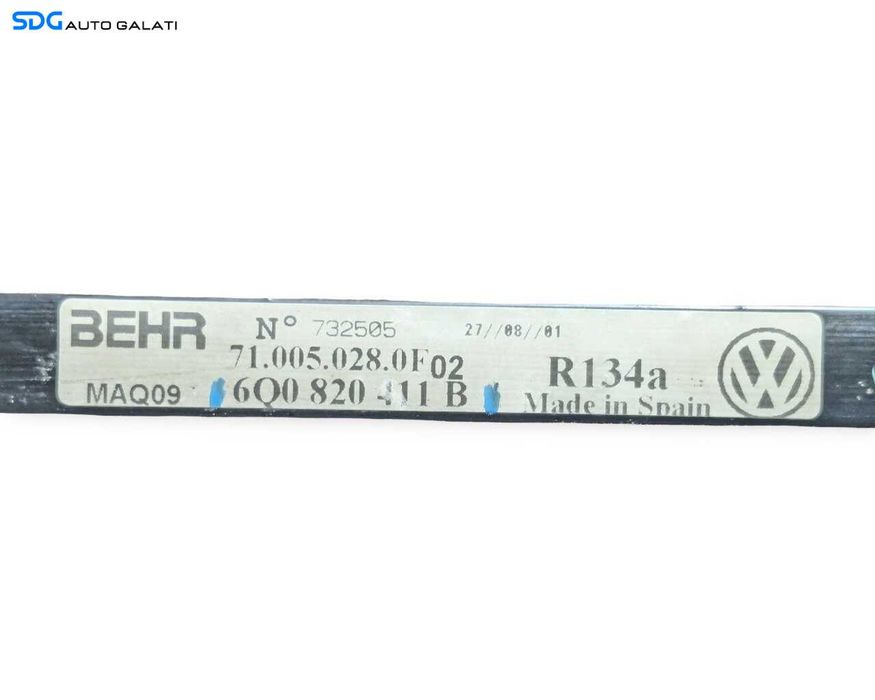 Radiator AC Aer Conditionat Clima Volkswagen Polo 9N 1.2 1.4 Benzina 2002 - 2009 Cod 6Q0820411B [LR3704]
