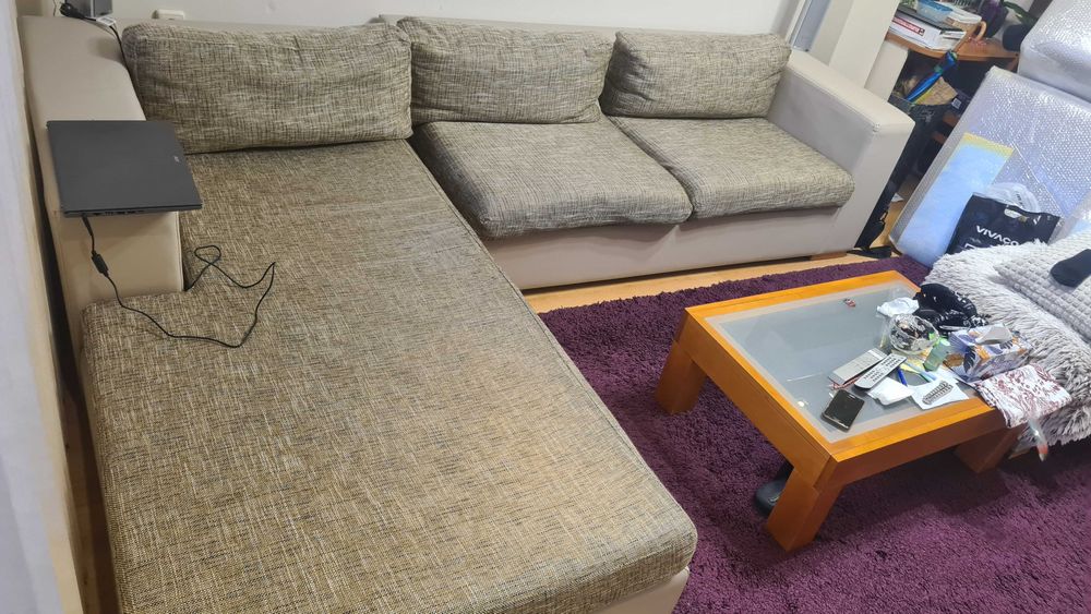 Диван Ъглов Ъгъл Разтегателен Мека мебел