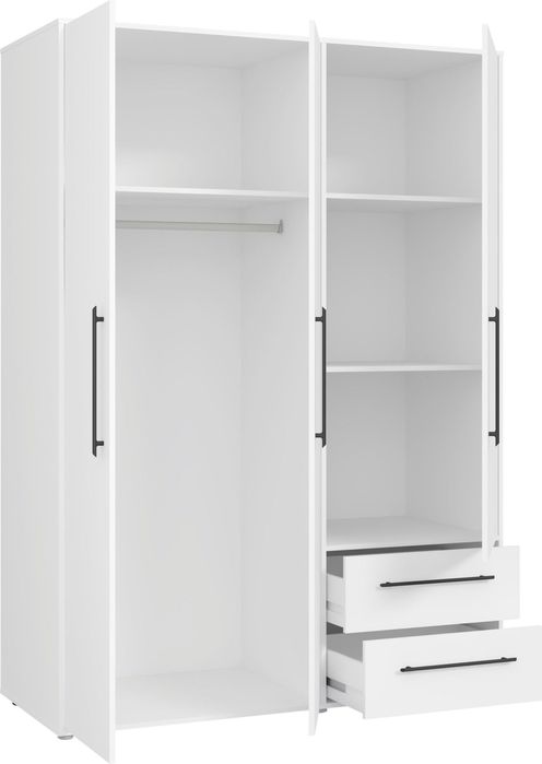 Dulap cu trei usi Tendency , Alb , 144.4 cm