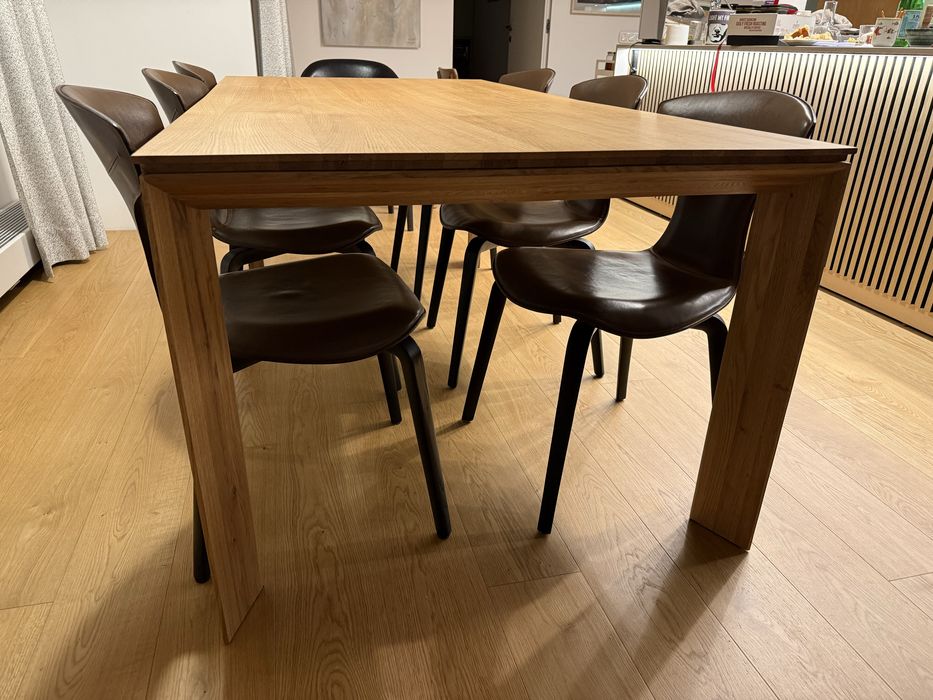 Маса разтегателна  естествен дъб 200/100 : 290/100