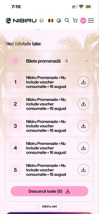 10 bilete nibiru 16 august