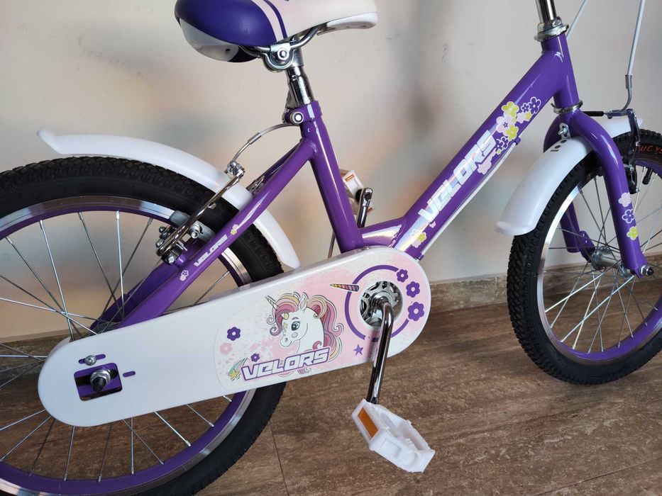Bicicleta Copii 5-7 ani Velors culoare Mov ca Nouă folosită de câteva ori în parc. Model Unicorn Bicicleta fete. Bicicleta fetite