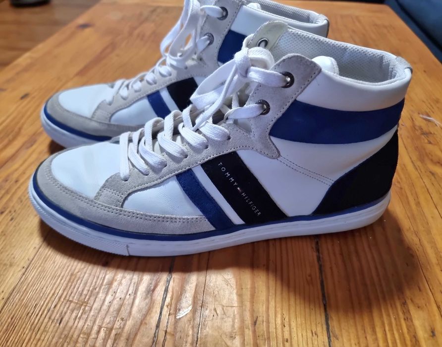 Hi Top Leather Sneakers Barbati Tommy Hilfiger Size 44