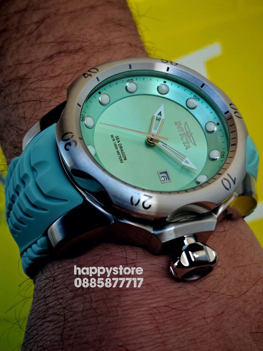 INVICTA Sea Dragon turquoise 54 mm, Инвикта нов ръчен часовник