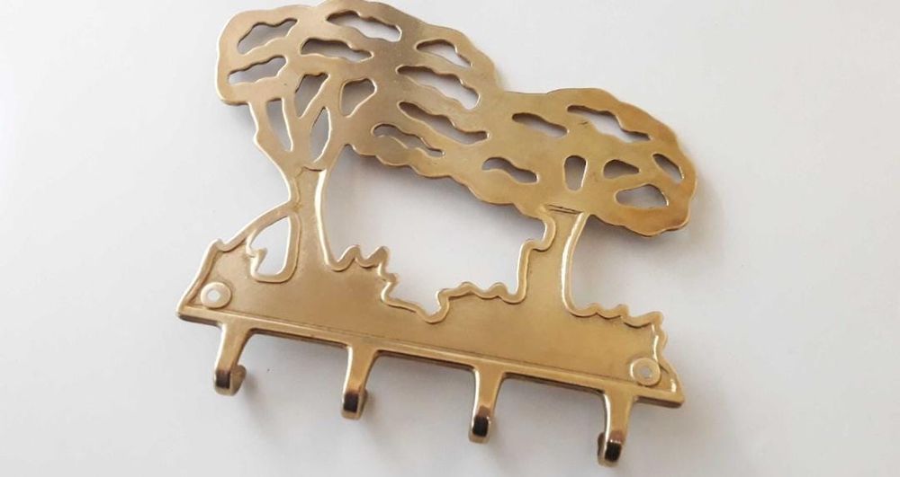 Cuier chei din bronz , model copaci