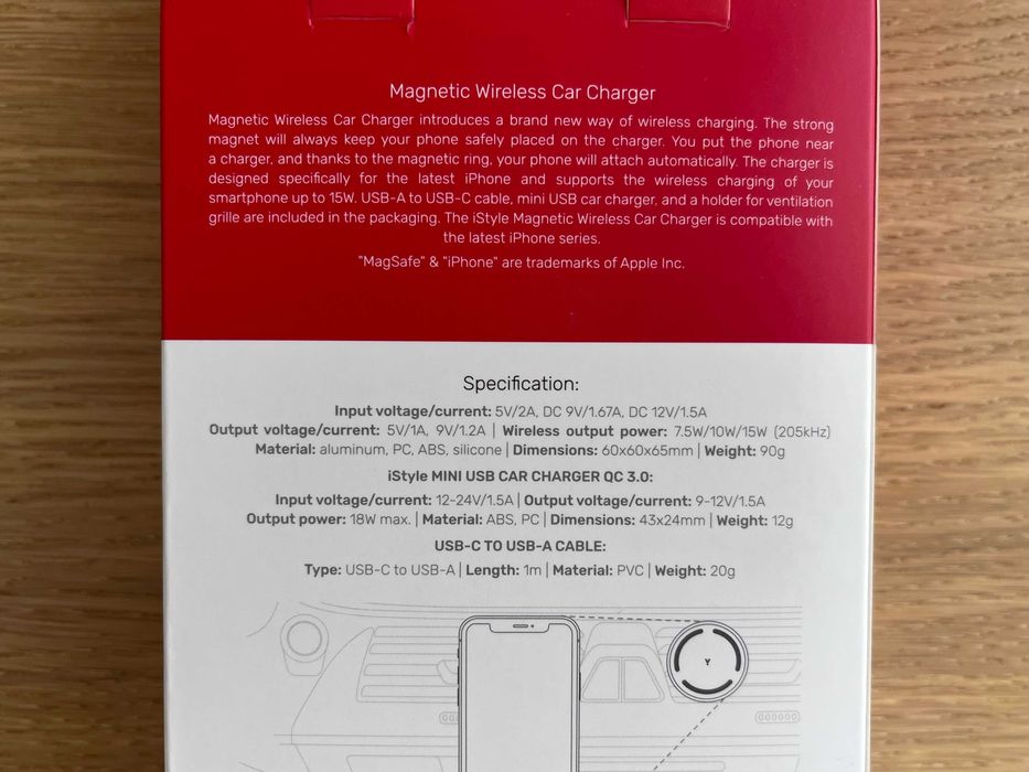 Incarcator auto iSTYLE Magnetic Wireless