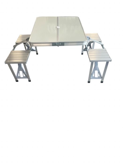 Комплект сгъваема маса с вградени 4 стола за къмпинг,риболов,пикник