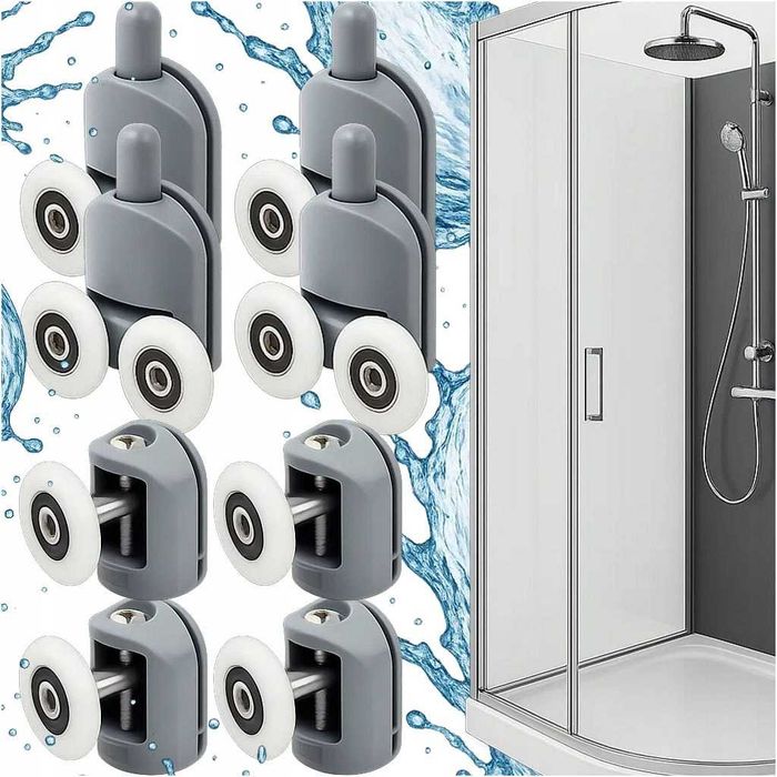 Set 8 role pentru cabina de dus universale sistem dublu si simplu 24mm