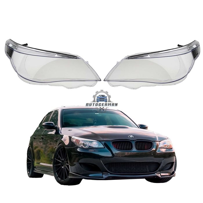 Капаци фарове BMW 5 Series E60 Standart (08-10) стъкло фар крушки БМВ 5 Серия Е60 Стандарт xenon