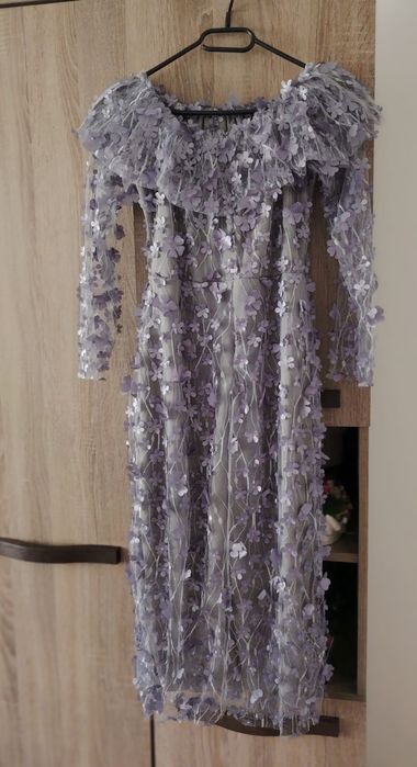 Rochie cu flori 3d Gri