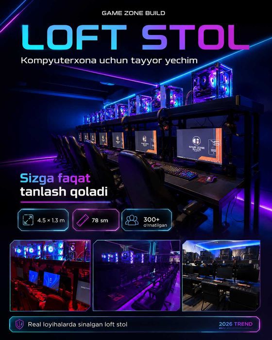 Kompyuter stol KOmpyuterxona uchun loft stol mebel ofis va kompyuter