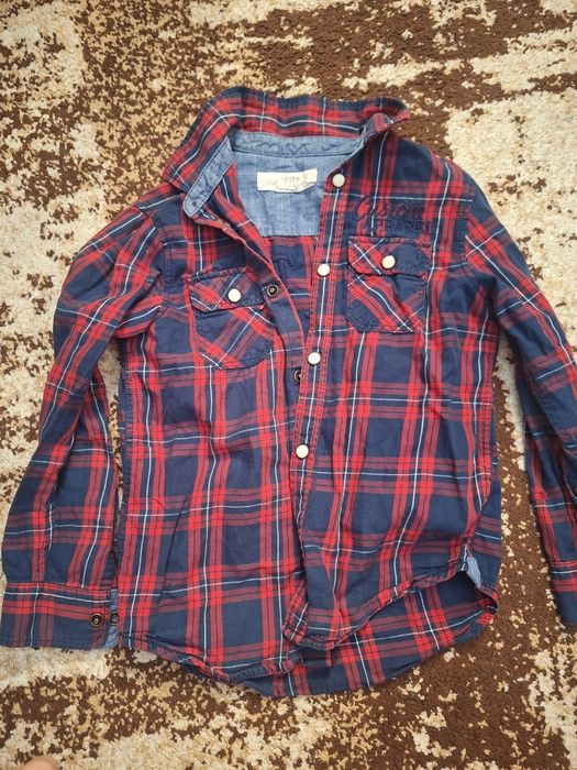 Сет Детски блузи 128, ризи ръкавици като нови