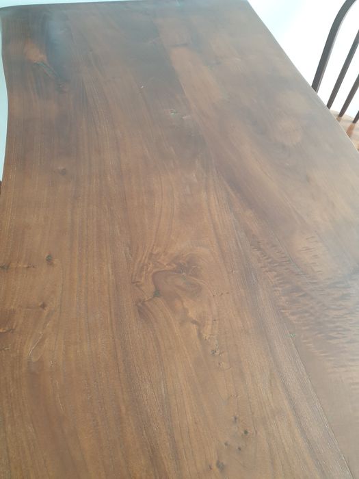 Деревянный стол из срубы, Садовый стол