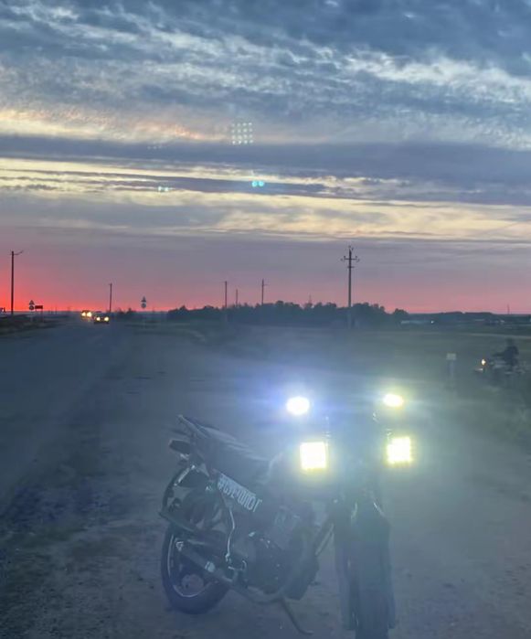 Мотоцикл на ходу