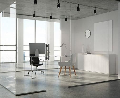 Офисные перегородки стеклянные аллюминиевые