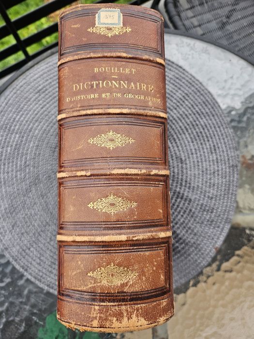 Dicționar antichitate 1866 , legătură piele, ediție Paris Hachette