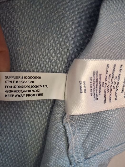 Ralph lauren Polo-Ориг. Риза Лен