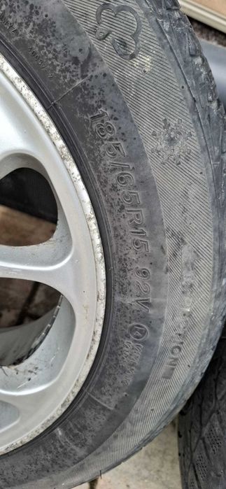 set 4 jante aliaj cu cauciucuri 185/65 r15 all season Dacia, Renault, etc 7jx15 h2 4x100