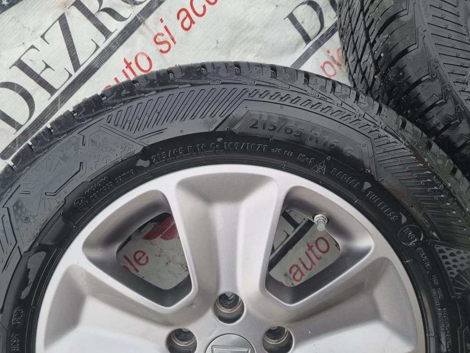 Set jante aliaj 403004803R 6.5J16 5x114.3 cu anvelope MS in stare buna 215/65 R16 Renault Nissan Dacia