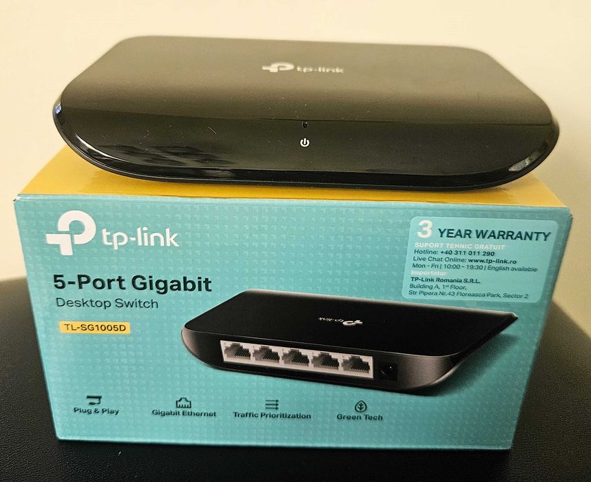 TP-Link TL-SG1005D 5-Port Gigabit Desktop Switch – чисто нов