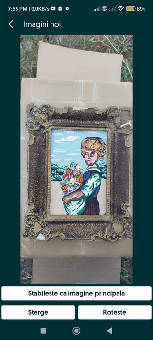 Tablouri vechi goblen înrămate