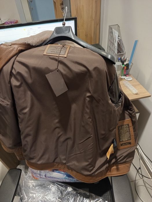 Ново оригинално кожено мъжко яке Teodor агнешка кожа!