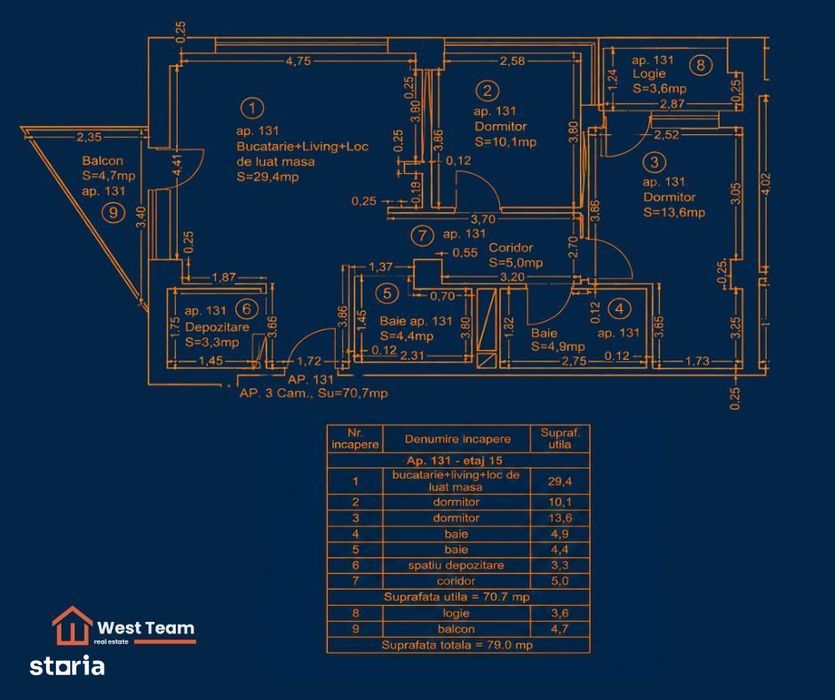 Apartament cu vedere spectaculoasă, XCity Towers, comision 0%