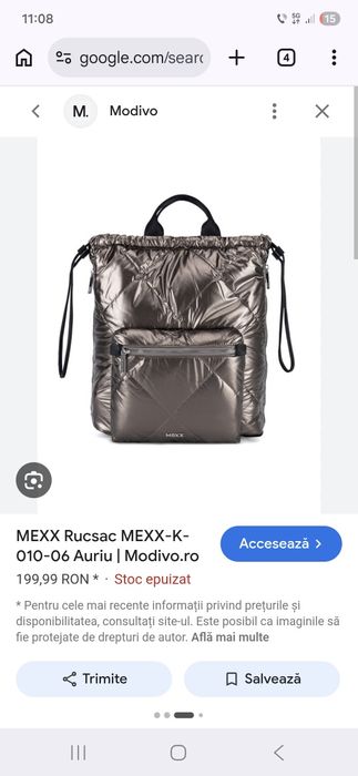 Rucsac dama ,Mexx culoare crem