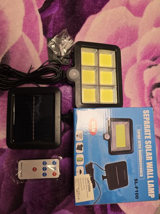 Lampa led cu panou solar