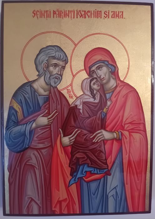 Icoane ortodoxe pictate .