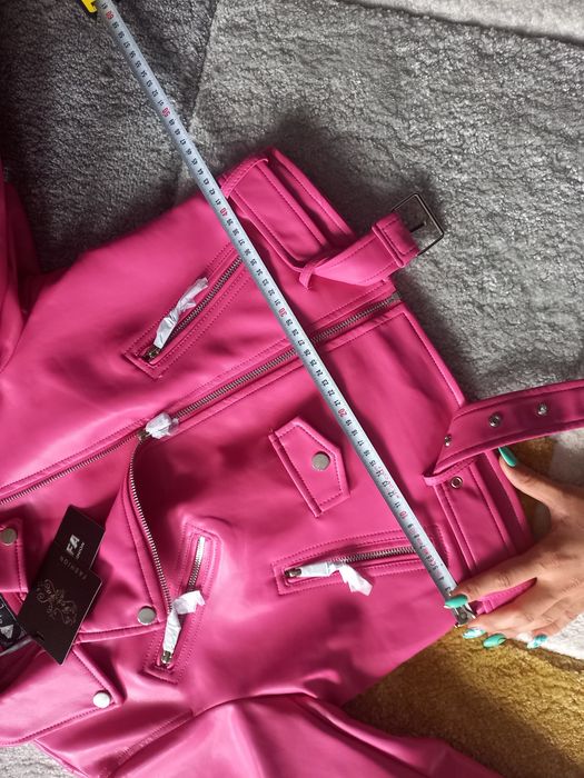 Кожено яке розово