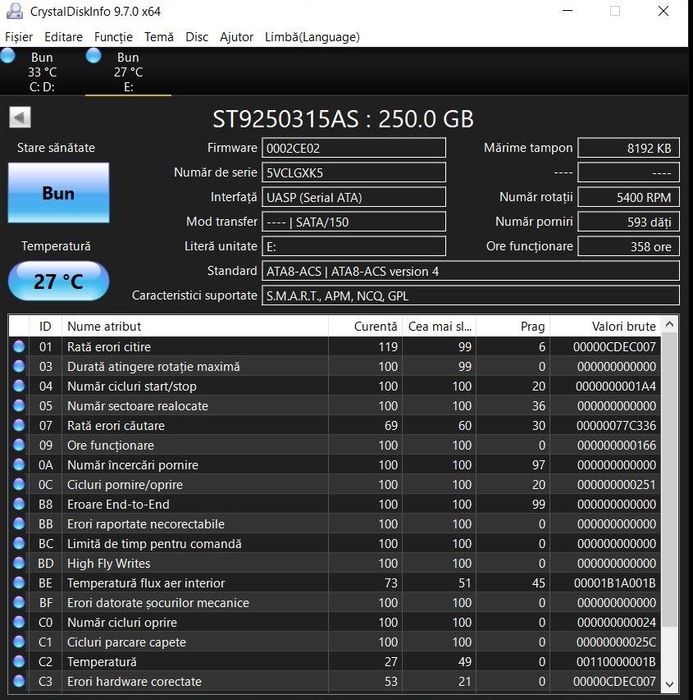 Hdd seagate 250gb