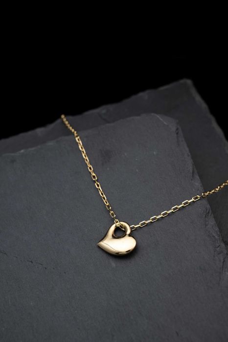 Сребърно колие с висулка разбито сребърно сърце, сребърни бижута