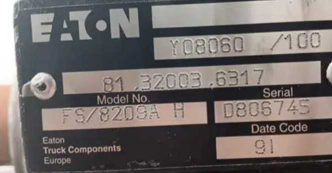 Cutie de viteze Eaton FS/8209A pentru MAN - Piese de schimb MAN