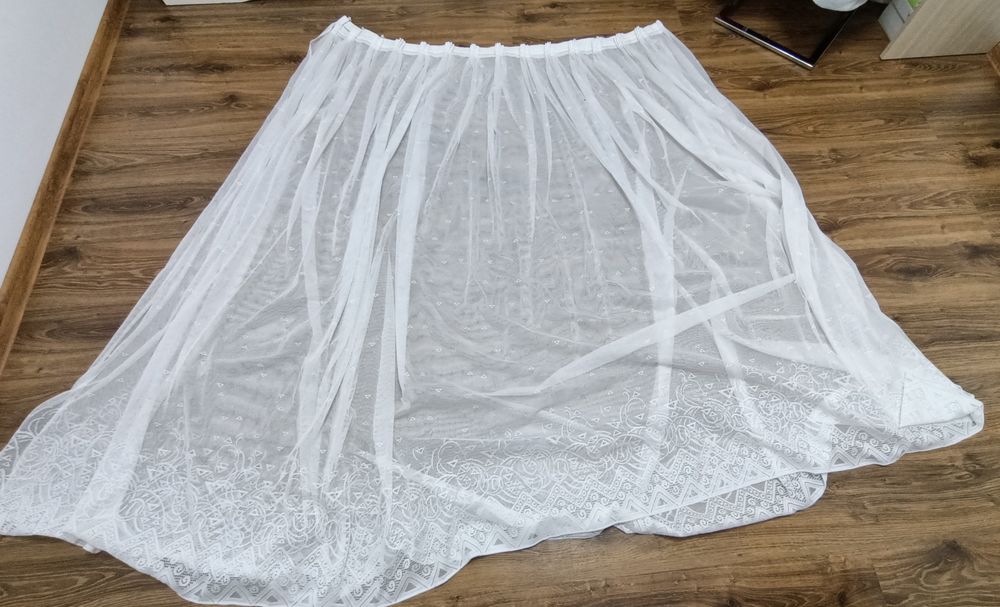 Perdea alba 6,20 m/ 1,74 m