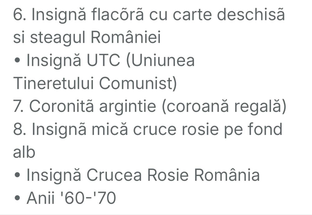 Medalii si insigne