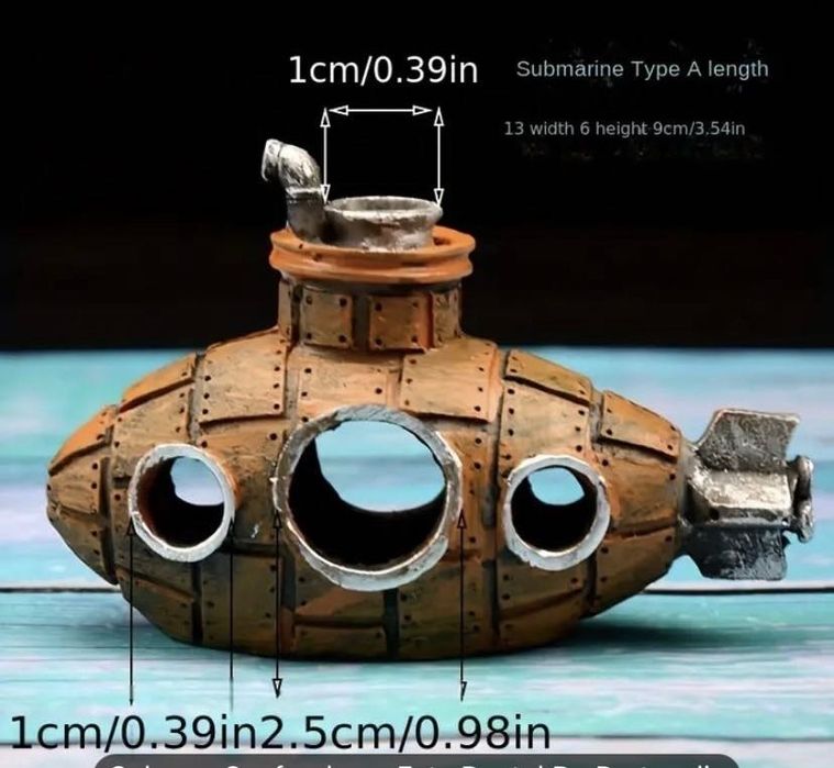 Decor acvariu submarin
