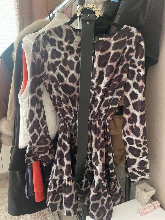 Леопардова елегантна  рокля размер С